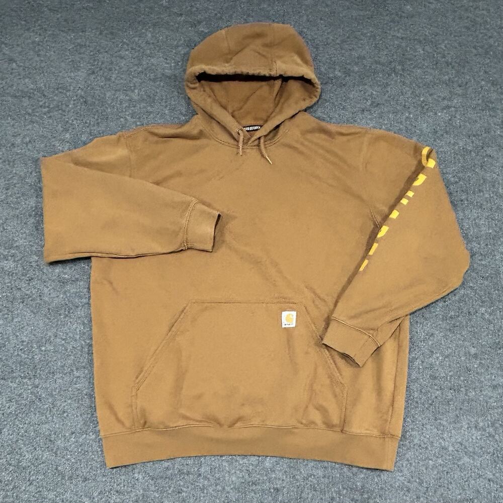 Carhartt Men's Rain Defender Loose Fit Midweight Logo Graphic Sweatshirt Size XL